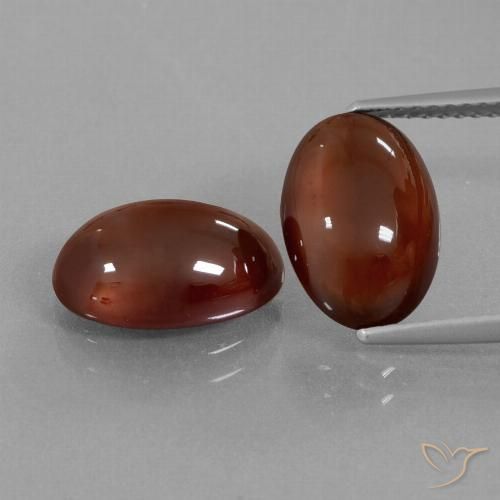 8.68ctw Naturale Rosso scuro Granato hessonite, Ovale, Traslucido