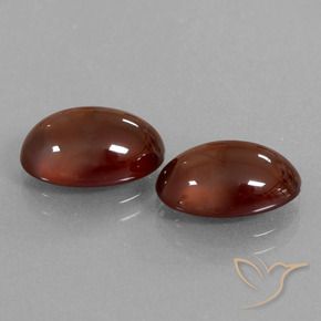Gemme di Granato hessonite Rosso scuro naturale da 8.68 ct, Ovale, Traslucido