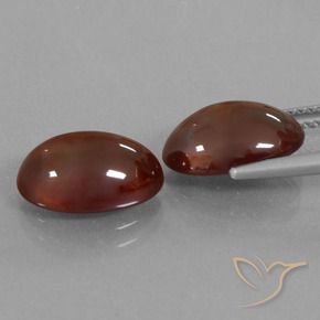 Gemme di Granato hessonite Rosso scuro naturale da 8.68 ct, Ovale, Traslucido