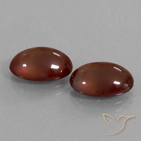 Gemme di Granato hessonite Rosso rosa scuro naturale da 8.49 ct, Ovale, Traslucido