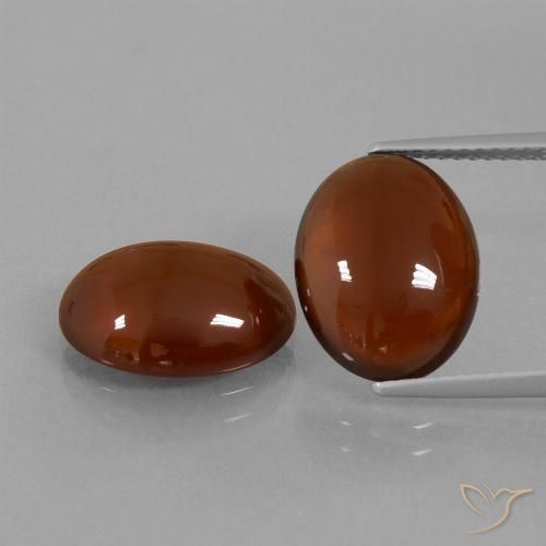 12.00ctw Naturale Marrone medio-scuro Granato hessonite, Ovale, Traslucido
