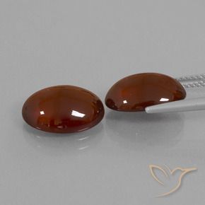 Gemme di Granato hessonite Marrone medio-scuro naturale da 12.31 ct, Ovale, Traslucido