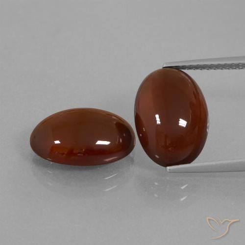 12.02ctw Naturale Marrone medio-scuro Granato hessonite, Ovale, Traslucido