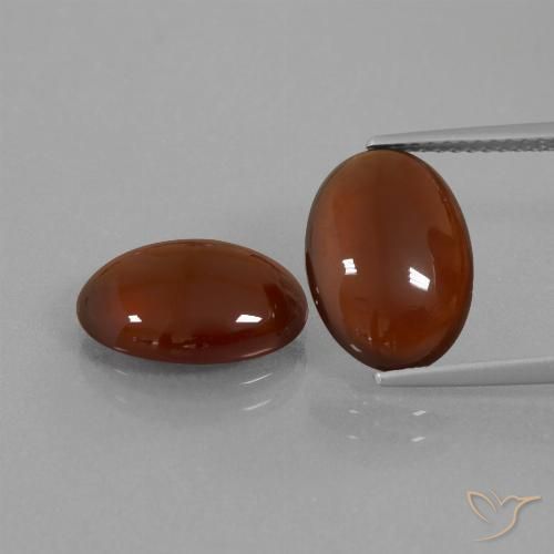 10.01ctw Naturale Marrone medio-scuro Granato hessonite, Ovale, Traslucido
