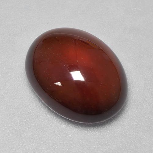 Granato essonite naturale arancione da 6,41 ct, taglio ovale, traslucido
