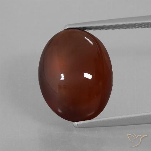 6.64ct Naturale Marrone rossastro Granato hessonite, Ovale, Traslucido