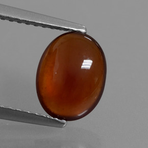 Granato hessonite Arancione naturale da 1.99 ct, Taglio ovale, Traslucido