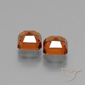 Gemme di Granato hessonite Arancione scuro naturale da 2.86 ct, Ottagonale / Taglio smeraldo, VS