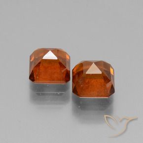 Gemme di Granato hessonite Arancione rossastra naturale da 3.17 ct, Ottagonale / Taglio smeraldo, VS