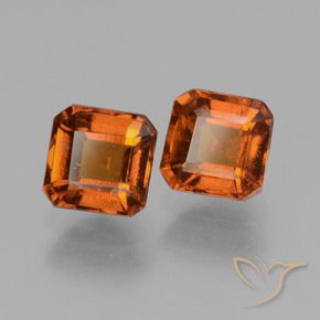 Gemme di Granato hessonite Arancio Medio naturale da 2.75 ct, Ottagonale / Taglio smeraldo, VS-SI