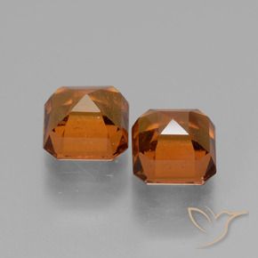 Gemme di Granato hessonite Arancione scuro naturale da 2.99 ct, Ottagonale / Taglio smeraldo, VS