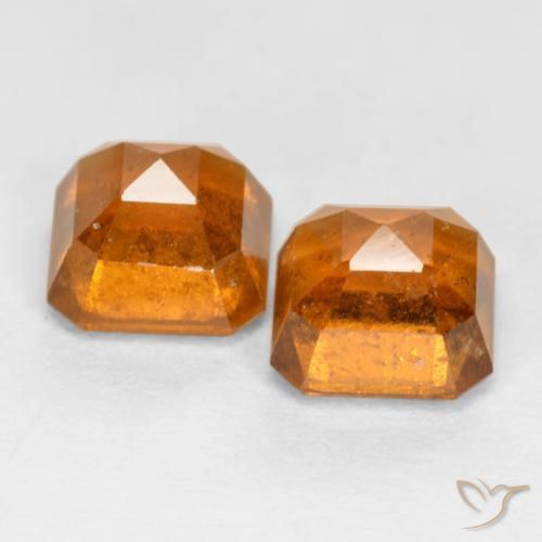 Gemme di Granato hessonite Arancione Ambra naturale da 3.16 ct, Ottagonale / Taglio smeraldo, VS-SI