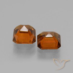Gemme di Granato hessonite Arancione scuro naturale da 2.36 ct, Ottagonale / Taglio smeraldo, VS
