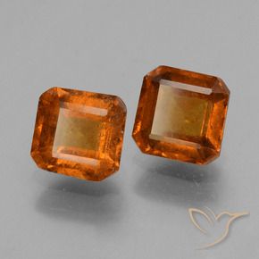 Gemme di Granato hessonite Arancione Ambra naturale da 2.77 ct, Ottagonale / Taglio smeraldo, VS