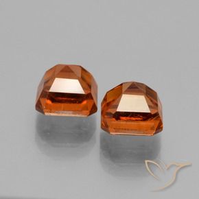 Gemme di Granato hessonite Arancione Ambra naturale da 3.56 ct, Ottagonale / Taglio smeraldo, VS