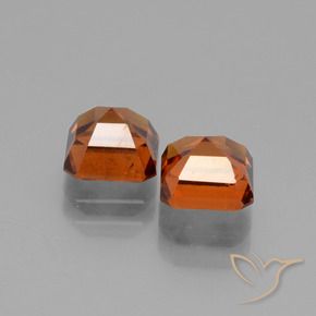 Gemme di Granato hessonite Arancione rossastra naturale da 2.90 ct, Ottagonale / Taglio smeraldo, VS