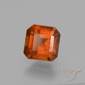 Granato hessonite Arancia Fuoco naturale da 1.48 ct, Ottagonale / Taglio smeraldo, VS-SI