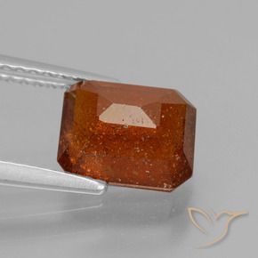 Granato hessonite Arancione scuro naturale da 2.61 ct, Ottagonale / Taglio smeraldo, VS-SI