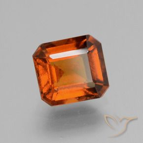 Granato hessonite Arancione scuro naturale da 2.28 ct, Ottagonale / Taglio smeraldo, VS-SI