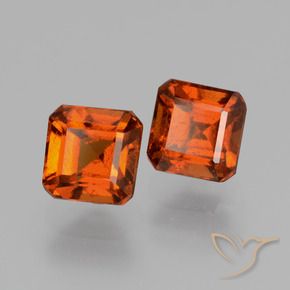 Gemme di Granato hessonite Arancione scuro naturale da 2.42 ct, Ottagonale / Taglio smeraldo, VS