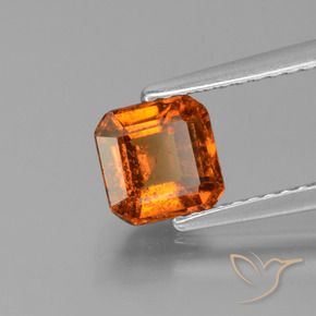 Granato hessonite Arancio medio-scuro naturale da 1.33 ct, Ottagonale / Taglio smeraldo, VS-SI