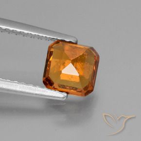 Granato hessonite Arancio medio-scuro naturale da 1.33 ct, Ottagonale / Taglio smeraldo, VS-SI
