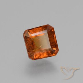Granato hessonite Arancione scuro naturale da 1.48 ct, Ottagonale / Taglio smeraldo, VS-SI