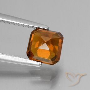 Granato hessonite Arancione scuro naturale da 1.56 ct, Ottagonale / Taglio smeraldo, VS