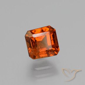 Granato hessonite Arancione scuro naturale da 1.58 ct, Ottagonale / Taglio smeraldo, VS-SI