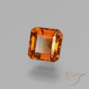 Granato hessonite Arancione scuro naturale da 1.27 ct, Ottagonale / Taglio smeraldo, VS