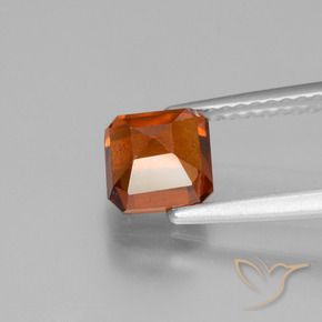 Granato hessonite Arancione scuro naturale da 1.49 ct, Ottagonale / Taglio smeraldo, VS
