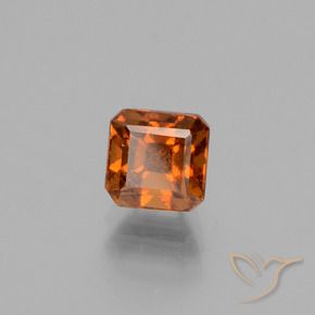 Granato hessonite Arancione scuro naturale da 1.41 ct, Ottagonale / Taglio smeraldo, VS