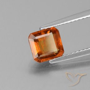 Granato hessonite Arancione scuro naturale da 1.38 ct, Ottagonale / Taglio smeraldo, VS-SI