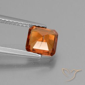 Granato hessonite Arancione scuro naturale da 1.38 ct, Ottagonale / Taglio smeraldo, VS-SI