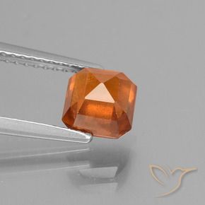 Granato hessonite Arancia Fuoco naturale da 1.69 ct, Ottagonale / Taglio smeraldo, VS-SI