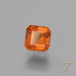 Granato hessonite Arancione scuro naturale da 1.67 ct, Ottagonale / Taglio smeraldo, VS-SI