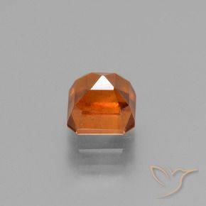 Granato hessonite Arancione scuro naturale da 1.67 ct, Ottagonale / Taglio smeraldo, VS-SI