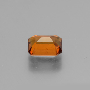 Granato essonite naturale arancione da 1,29 ct, taglio smeraldo, VS