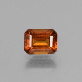 Granato essonite arancione cannella naturale da 1,46 ct, taglio smeraldo, VS