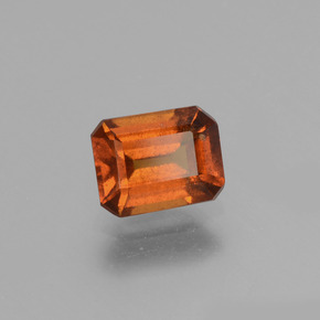 Granato essonite arancione cannella naturale da 1,46 ct, taglio smeraldo, VS