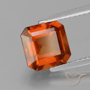 Granato hessonite Arancione rossastra naturale da 2.59 ct, Ottagonale / Taglio smeraldo, VS