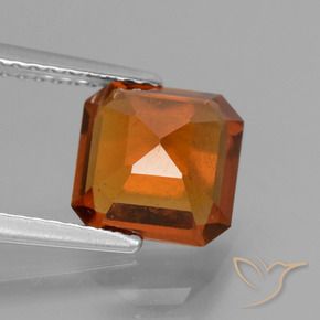 Granato hessonite Arancione rossastra naturale da 2.59 ct, Ottagonale / Taglio smeraldo, VS