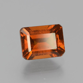 Granato essonite naturale arancione da 2,54 ct, taglio smeraldo, VS-SI