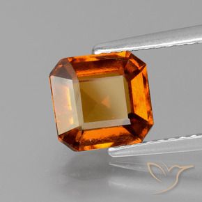 Granato hessonite Arancione rossastra naturale da 2.44 ct, Ottagonale / Taglio smeraldo, VS-SI
