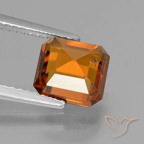 Granato hessonite Arancione rossastra naturale da 2.44 ct, Ottagonale / Taglio smeraldo, VS-SI