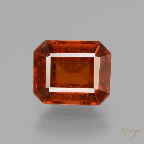 Granato hessonite Arancione scuro naturale da 2.65 ct, Taglio smeraldo, VS-SI