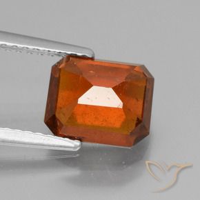 Granato hessonite Arancione scuro naturale da 2.65 ct, Taglio smeraldo, VS-SI