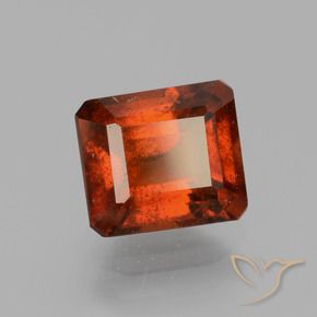 Granato hessonite Arancia Fuoco naturale da 2.84 ct, Ottagonale / Taglio smeraldo, VS-SI