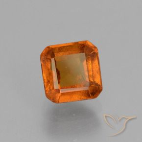 Granato hessonite Arancione scuro naturale da 1.56 ct, Ottagonale / Taglio smeraldo, VS-SI