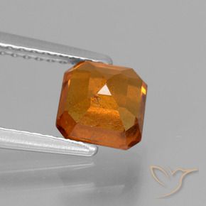 Granato hessonite Arancione scuro naturale da 1.56 ct, Ottagonale / Taglio smeraldo, VS-SI
